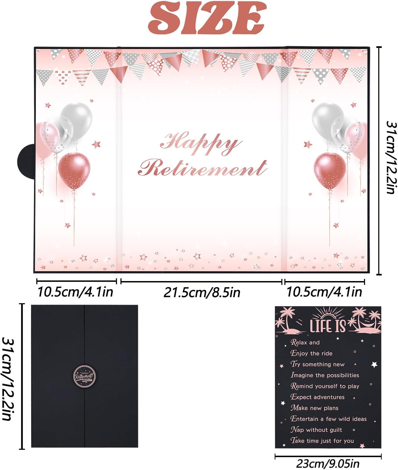 Roetyce Retirement Party Decorations, Funny Retirement Guest Book Alternative, Hapyy Retirement Decorations, Best Retirement Gifts for Women Men, Retirement Signature Board Book, Jumbo Retirement Card