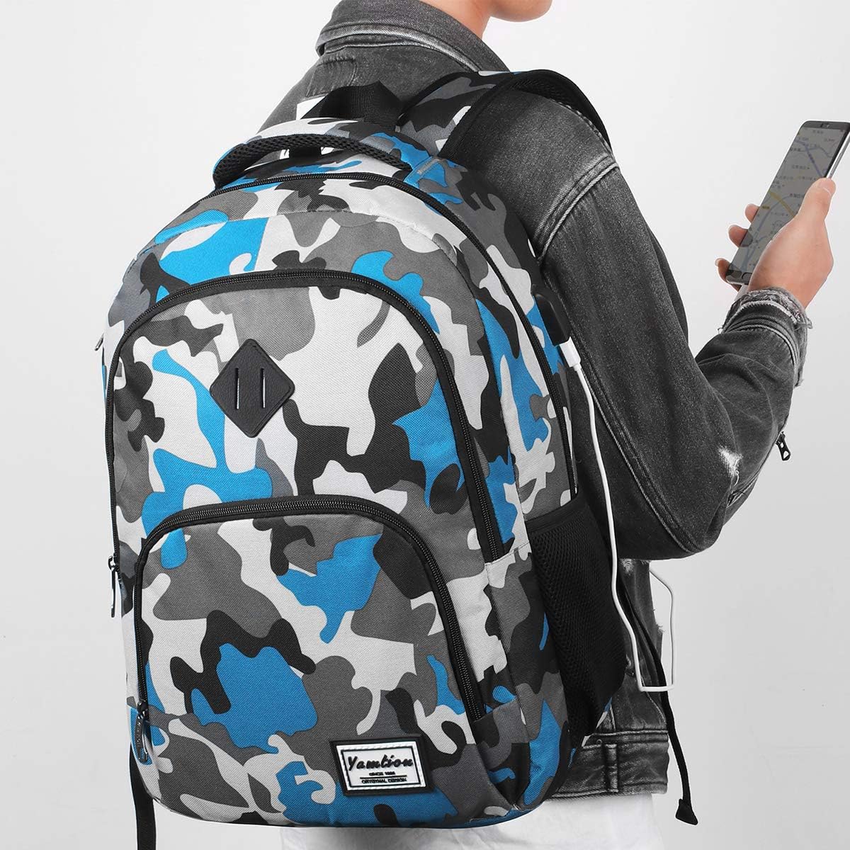 Backpack for Teen Girls,Boys School Backpack for Women with USB,College Backpack,Big Flower