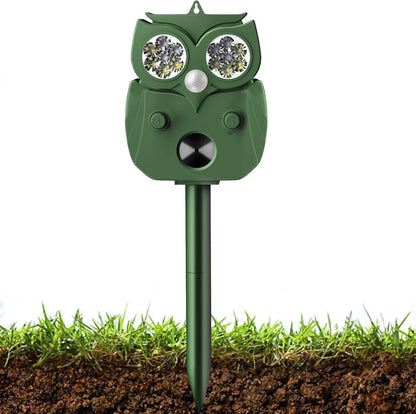 Animal Repellent Outdoor Solar Power with Motion Sensor & 4 Red/White Strobe Light,Waterproof Cat Deterrent Deer Repeller, Raccoon Squirrel Fox Rabbit Repellent Devices