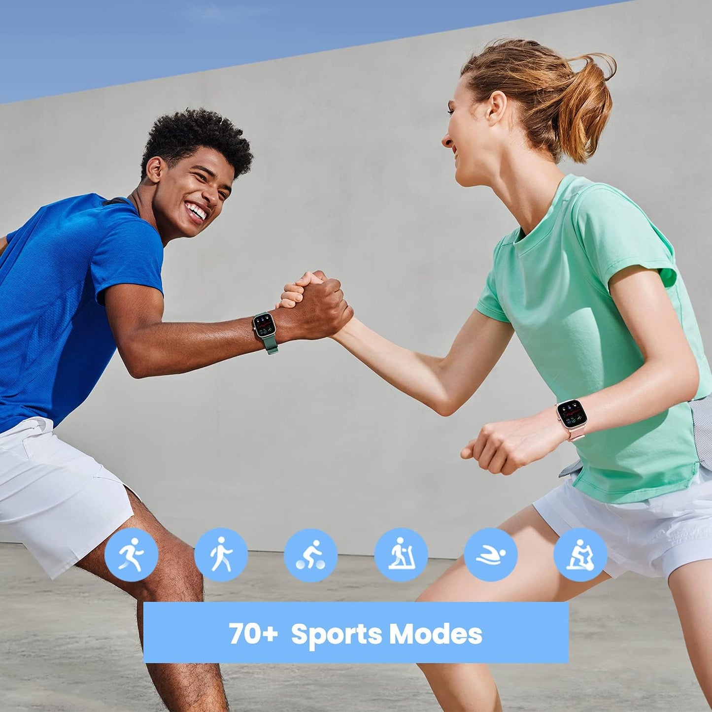 Amazfit GTS 2 Mini in Pink Smartwatch GPS Fitness Tracker for Men Women, Alexa Built-in, 14 Days Battery Life, 70+ Sports Modes, Blood Oxygen Heart Rate Sleep Monitor, AMOLED Screen, 5 ATM Waterproof