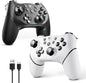 AceGamer Wireless Pro Controller for Nintendo Switch/Lite/OLED/Switch 2/PC, 2 pack, Hall Effect Joystick for Switch 2 Pro Controller with Wake-Up/Dual Vibration/Turbo/Ergonomic ! (Black&White)