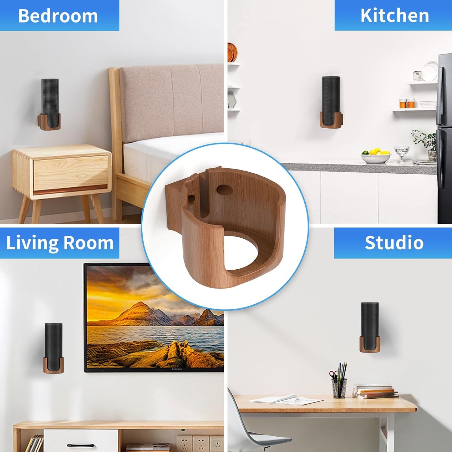 Sturdy Speaker Wall Mount for Sonos Roam 2, Roam SL - Space Saving Bracket Easy to Install, White