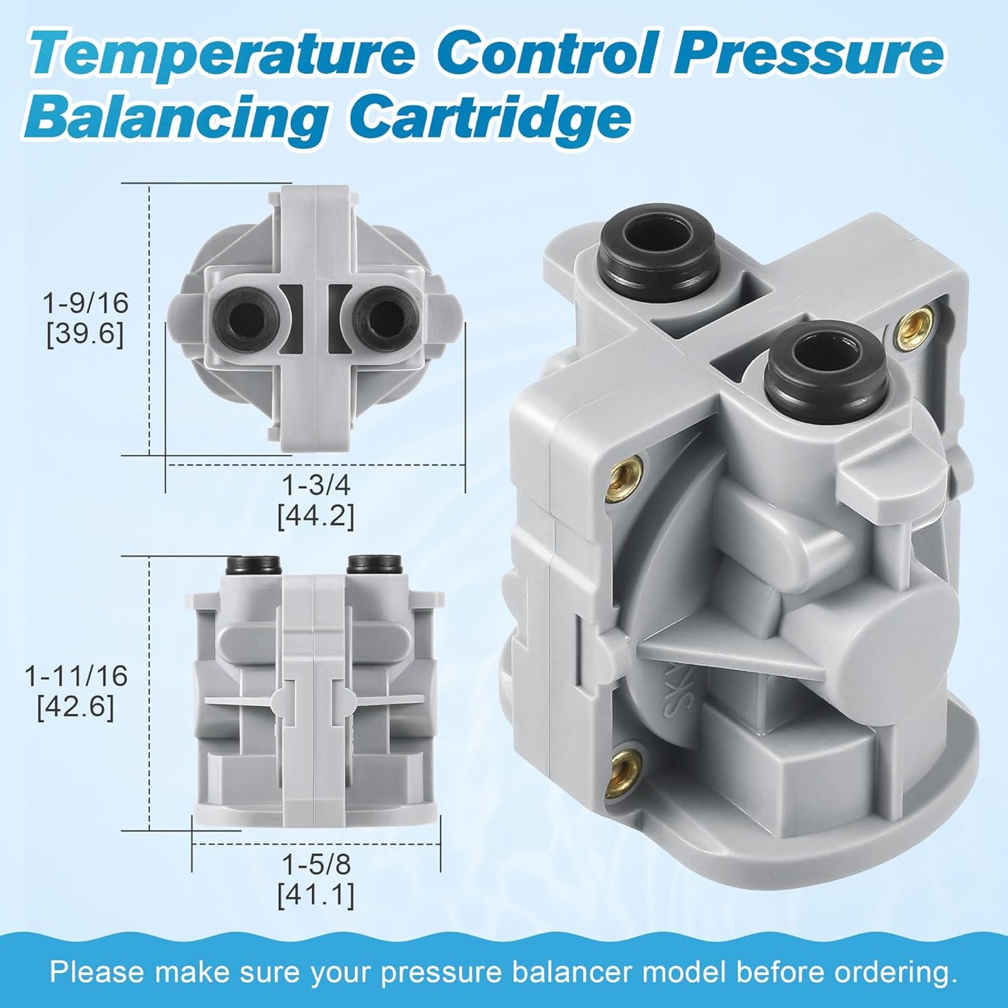 Dreyoo Pressure Balancing Cartridge and Valve Stem Assembly, Compatible with 971-2500 and 974-2910, Compatible with Pfister 0X8/JX8/VB8/JV8 Deep Casting Valve, for Single Handle Tub and Shower Parts