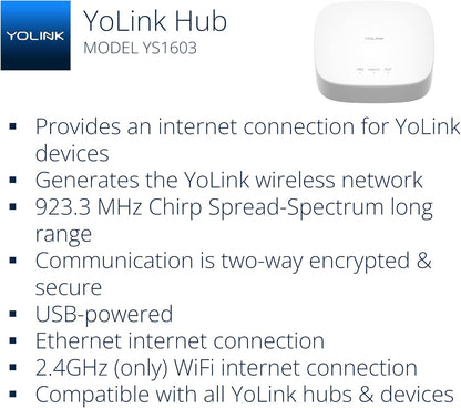 YoLink Smart Home Starter Kit: 4 Door/Window Sensors & Hub Kit, Compatible with Alexa, IFTTT, App for Remote Monitoring, Control and Alerts, Door Still Open (Door Left Open) Alerts