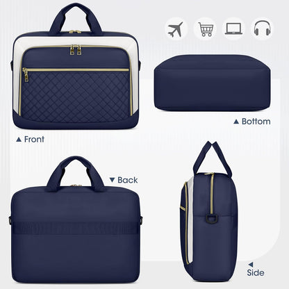 Laptop Bag 17 Inch Laptop Briefcase for Women Waterproof Computer Messenger Bag Professional Laptop Case for Business Work - PuriLite