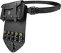 HiiFeuer 3PCs Medieval Alchemy Faux Leather Belt Bag Set with 5 Cork Potion Vials, Fantasy Embossed Wizard Halloween Belt(Black A)