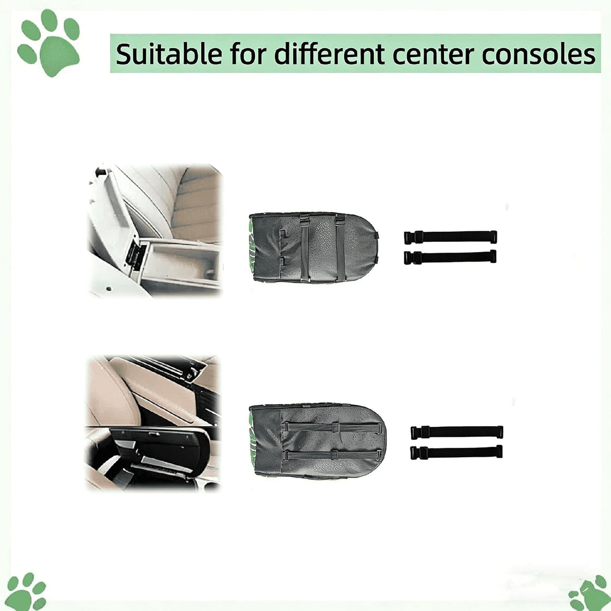 Console Dog Seat for Tesla Model 3 2017-2026, Pet Booster, Automotive Car Bed, Cat Soft-Sided Carrier, Portable Vehicle Travel Bag Green