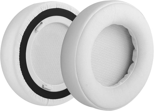 Geekria QuickFit Replacement Ear Pads for Corsair VirtuosoRGB/VirtuosoWirelessSE/VirtuosoWirelessXT Headphones Ear Cushions, Headset Earpads, Repair Parts (White) - PuriLite