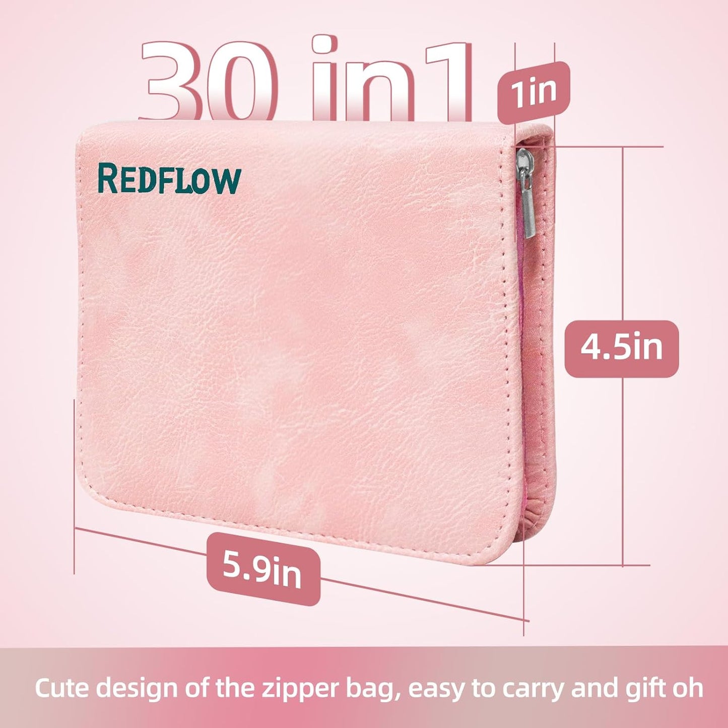 Manicure Set 30 in 1 Nail Clipper set, REDFLOW nail clippers, fingernail & toenail clippers, Manicure Tools, pedicure tools, Suitable for Travel Manicure Kit, Nail Set Kit With Everything Profe