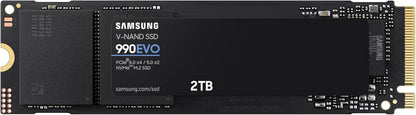 SAMSUNG 990 EVO SSD 1TB, PCIe 4.0 x4 / 5.0 x2, NVMe2.0, Speeds Up-to 5,000MB/s, Upgrade Storage for PC/Laptops, HMB Technology and Intelligent Turbowrite (MZ-V9E1T0B/AM)[Canada Version]