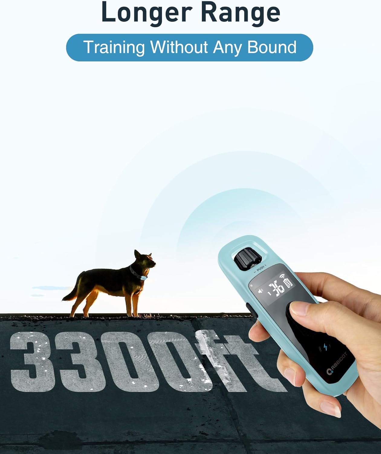 ABBIDOT 3300 Ft Dog Training Collar with Remote - [New Version] Shock Collar, 5 Training Modes, 88 Levels e Collar, Waterproof Training Collar for Small Medium Large Dogs(15~120 lbs)