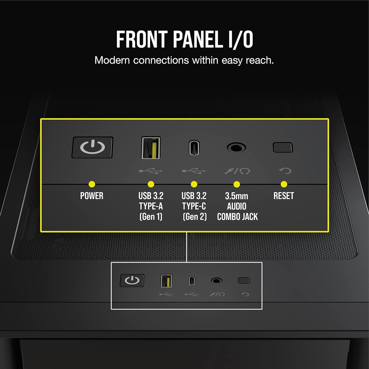 CORSAIR 3000D Airflow Mid-Tower PC Case – 2X SP120 Elite Fans – Four-Slot GPU Support – Fits up to 8X 120mm Fans – High-Airflow Design – Black