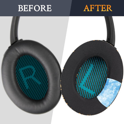 SoloWIT Earpads Cushions for Bose Headphones, Replacement Ear Pads for Bose QuietComfort 15 QC15 QC25 QC2 QC35/Ae2 Ae2i Ae2w/SoundTrue & SoundLink Around-Ear Series - QC25 PL Black&Blue