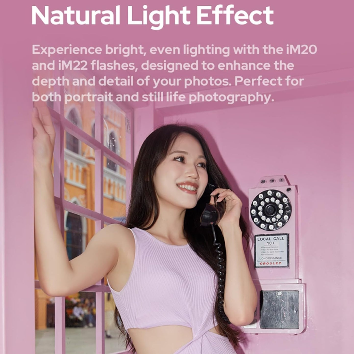 Godox iM20 Mini Flash Speedlight for Canon, Sony, Fuji, Nikon, Panasonic Olympus Pentax, 3s Recycle Time, Approx.440 Flash Times, Mini Camera Flash for Sony ZV1, etc DSLR (Built-in Lithium Battery)