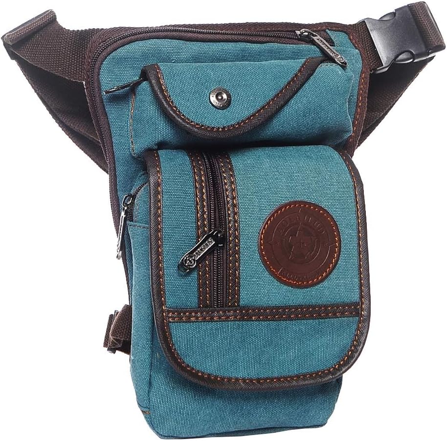 Motorcycle Drop Leg Bag Nylon Waist Pack for Men Women Travel Hiking Tactical Cycling Bike Ride Riding Crossbody Shoulder Fanny Pouch