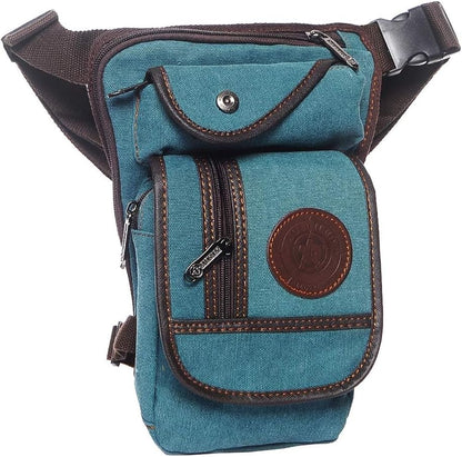 Motorcycle Drop Leg Bag Nylon Waist Pack for Men Women Travel Hiking Tactical Cycling Bike Ride Riding Crossbody Shoulder Fanny Pouch