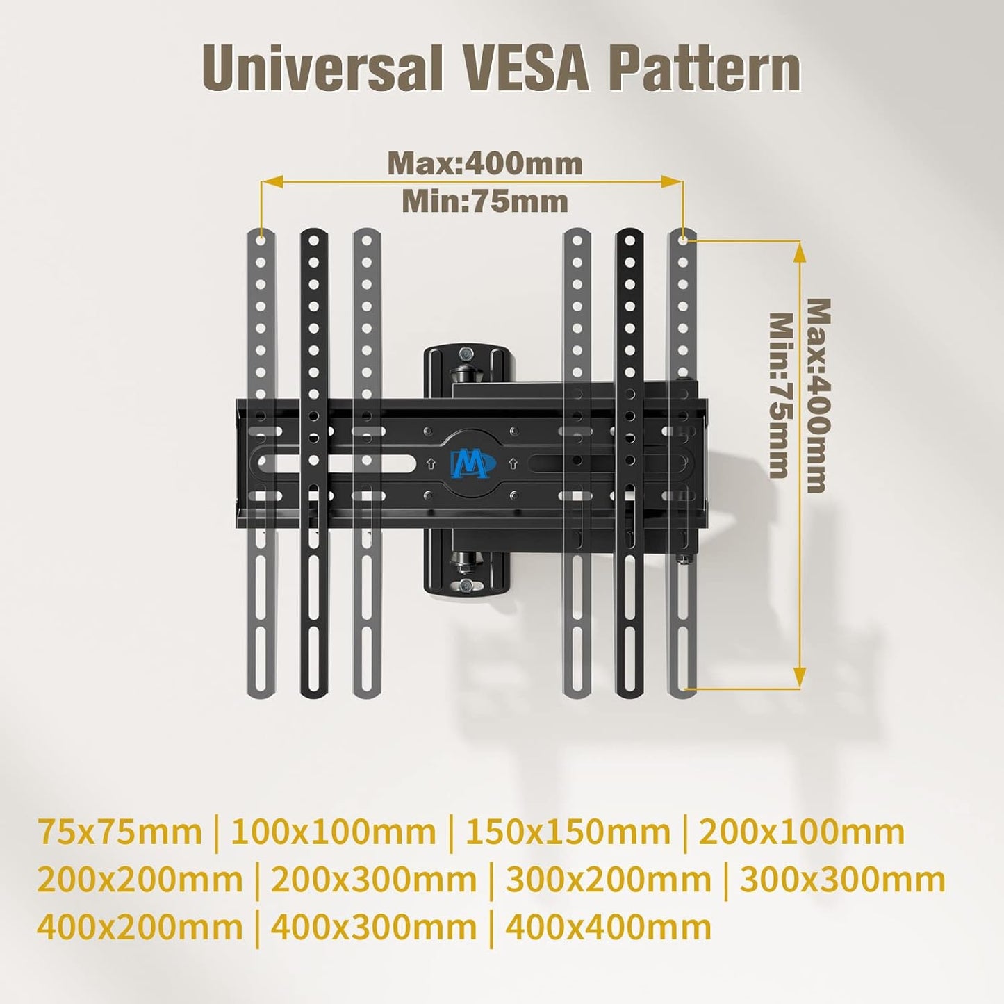 Mounting Dream Full Motion TV Wall Mount Corner Bracket with Center Design for Most of 26-55 Inch LED, LCD, OLED Flat Screen TV, with Swivel Articulating Arm, up to VESA 400x400mm, 60LBS, MD2377
