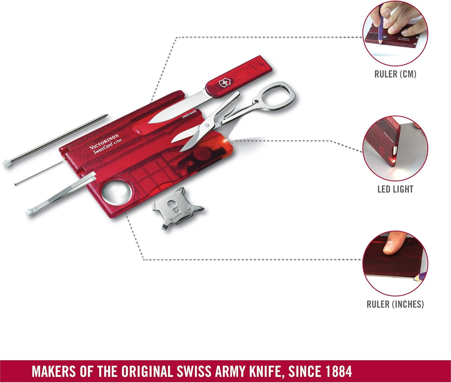SwissCard, Lite Rubin Transparent by Victorinox