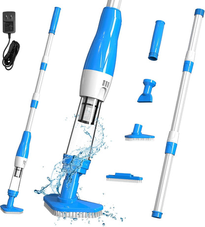 4 in 1 Cordless Rechargeable Small Pool Vacuum spa hot tub (ice Blue)