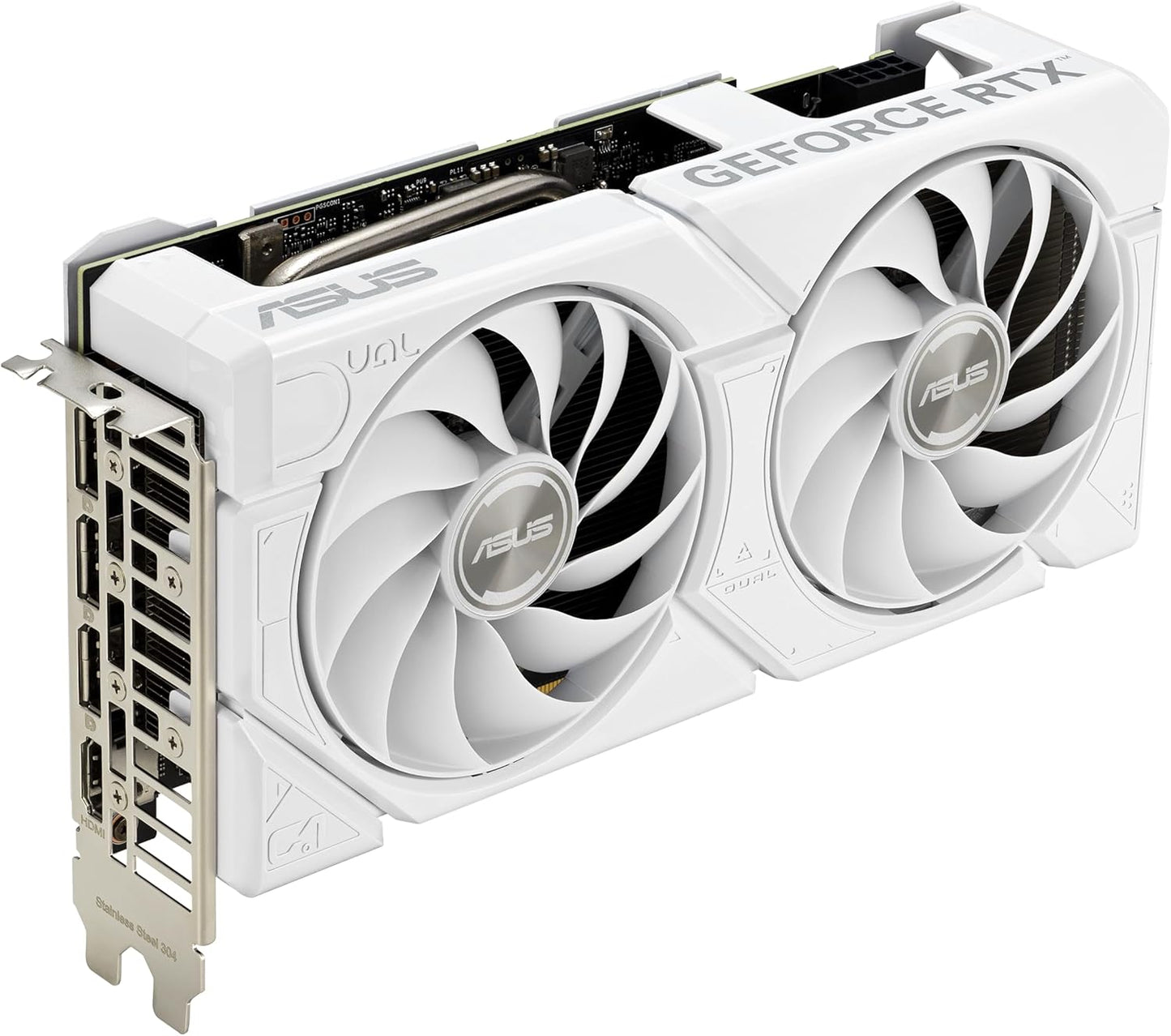 ASUS Dual GeForce RTX 4060 EVO White OC Edition 8GB GDDR6 (PCIe 4.0, 8GB GDDR6, DLSS 3, HDMI 2.1a, DisplayPort 1.4a, Axial-tech Fan Design, 0dB Technology, Dual BIOS, Auto-Extreme Tech)