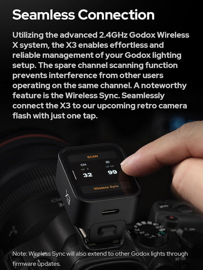 Godox X3S X3 S X3-S TTL Wireless Flash Trigger for Sony Camera, OLED Touchscreen Flash Transmitter,Built-in Lithium Battery Support Quick Charge(Godox Xpro-S/XProII-S Upgrade Version)