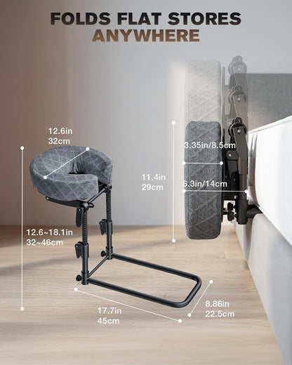 Massage Headrest for Bed, Massage Face Cradle for Bed, Adjustable 18" Height Bed Massage Head Holder, for Home Salon Spa Massage Table, Comfortable Face Down Pillow After Eye Surgery