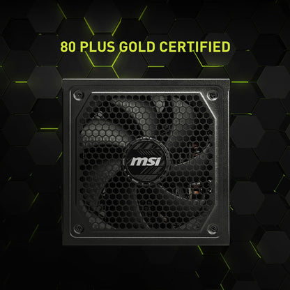 MSI MAG A750GL PCIE 5 Gaming Power Supply - Full Modular - 80 Plus Gold Certified 750W - Compact Size - ATX PSU - PuriLite
