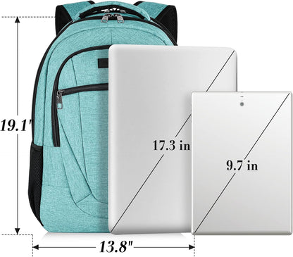 Backpack for Men and Women, School Backpacks for Teen Boys and Girls, Black Water Resistant Back Pack, Business Men Sturdy Computer Bag with USB Charging Port, Gifts