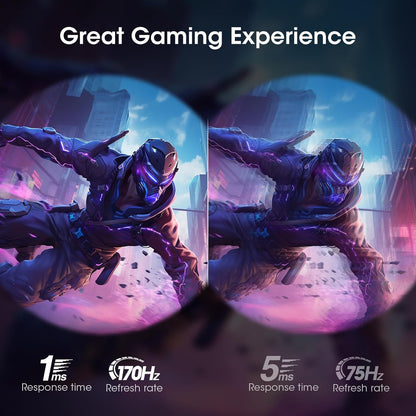 KOORUI Monitor 27 inch QHD 2K Fast IPS Gaming Monitor, 200Hz 1ms, HDR400,95% DCI-P3,Adaptive Sync,Tilt Pivot Swivel Vertical Height Adjustable,HDMI 2.0 &DP 1.4 Ports, G2722P, Black