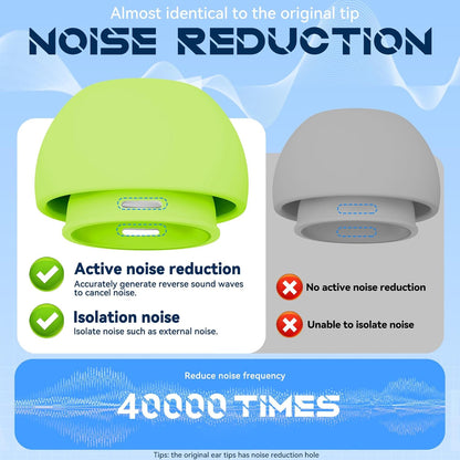 4 Pairs Replacement Ear Tips for AirPods Pro 2nd/1st Generation with Portable Storage Box & Cleaner Pen,Noise Reduction Holewith & Built-in dust Guard Screen,Silicone Ear Tips for AirPods Pro (White)