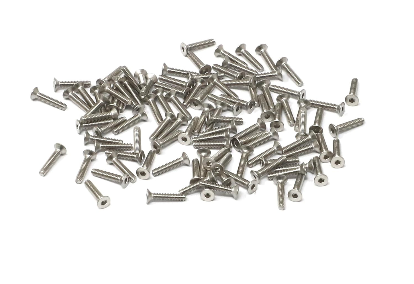 iexcell 5 Pcs M8 x 80mm Thread Pitch 1.25 mm Stainless Steel 304 Hex Socket Flat Head Cap Screws Bolts Kit