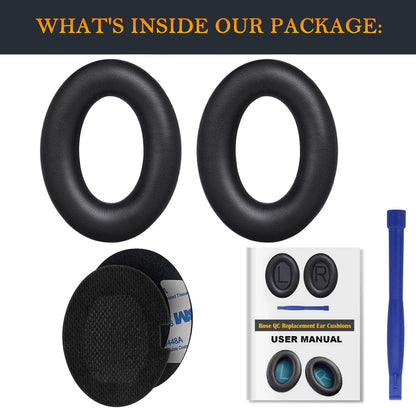 SoloWIT Earpads Cushions for Bose Headphones, Replacement Ear Pads for Bose QuietComfort 15 QC15 QC25 QC2 QC35/Ae2 Ae2i Ae2w/SoundTrue & SoundLink Around-Ear Series - QC25 PL Black&Blue