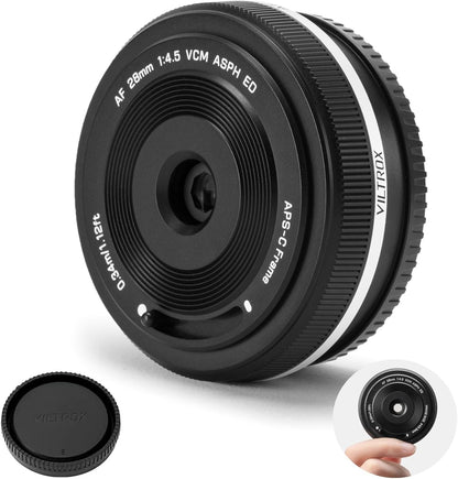 VILTROX 28mm F4.5 XF Pancake APS-C for Fuji XF, Auto Focus Wide Angle Prime Lens for Fujifilm Fuji X-Mount X-Pro2 X-Pro3 X-S10 X-T20 X-T30 XT30II X-T200 X-H2 X-H2S X-T5 X-S20 X-T50 X-M5 X-E2S