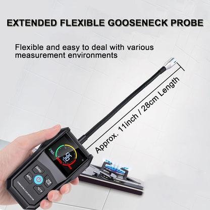 Gas Leak Detector, Portable Combustible Gas Detector, Gas Sniffer for Flammable Natural Gas Acetone Propane Benzene Ethanol Gasoline Methane LPG in RV or Home, 9999 PPM 20% LEL with LCD Color Display