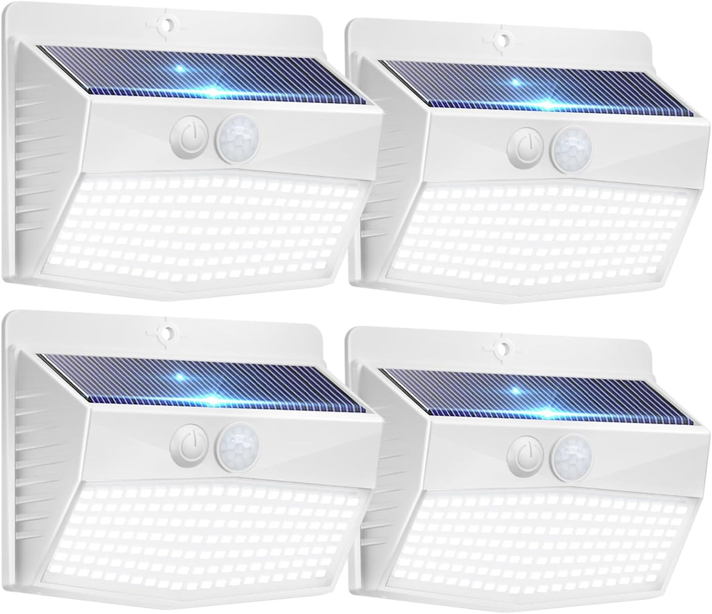 Solar Lights Outdoor, [ 8 Pack/138LED ] Solar Motion Sensor Light Outdoor with 3 Lighting Modes Wireless Waterproof Solar Wall Lights Solar Security Lights for Fence Yard Garden Deck Garage