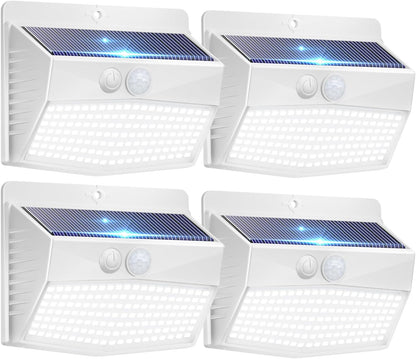 Solar Lights Outdoor, [ 8 Pack/138LED ] Solar Motion Sensor Light Outdoor with 3 Lighting Modes Wireless Waterproof Solar Wall Lights Solar Security Lights for Fence Yard Garden Deck Garage