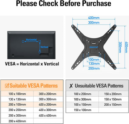 MOUNTUP Long Arm TV Wall Mount for Most 26-65 Inch TVs, Corner TV Mounts with 37.4 Inch Extension Arm, Smooth Swivel Tilt Single Stud Full Motion Bracket Max VESA 400x400mm, Holds to 77 lbs, MU0047