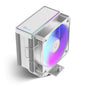 Gamma A40 ARGB WH CPU Cooler,100mm PWM Fan,133mm Height Single Tower Computer CPU Air Cooler,4 Copper Heat Pipes,ARGB Function,Fancy Top Cover,for Intel LGA 115X/1200/1700/1851&AMD AM4/AM5