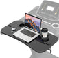 Universal Treadmill Desk Attachment Laptop Holder Ergonomic Platform Tray with Cup Tablet Holder Cooling Holes Provide Good Ventilation, Laptop Stand for Treadmill (Black)
