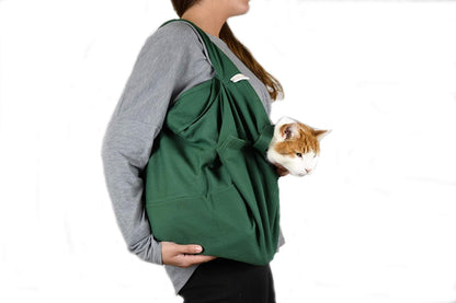 Cat-in-the-Bag Cozy Comfort Carrier - Small Caramel Pet Carrier for Cat and Cat Restraint for Medication Administration, Nail Clipping, Travel, Vet Visits, and Dental Care