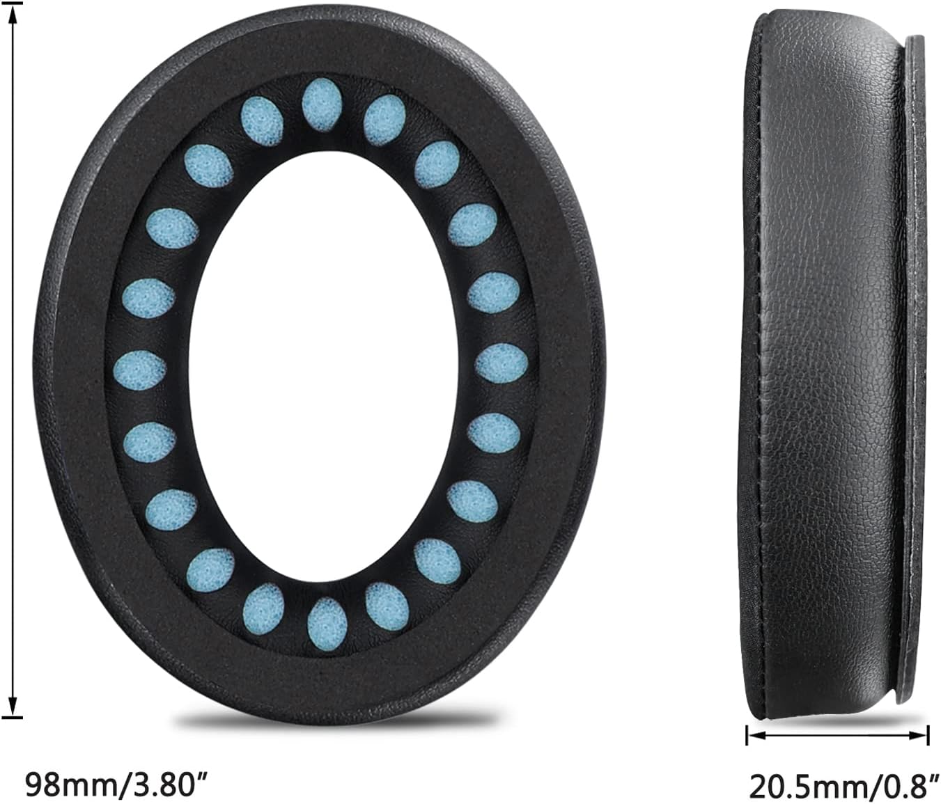 SoloWIT Earpads Cushions for Bose Headphones, Replacement Ear Pads for Bose QuietComfort 15 QC15 QC25 QC2 QC35/Ae2 Ae2i Ae2w/SoundTrue & SoundLink Around-Ear Series - QC25 PL Black&Blue