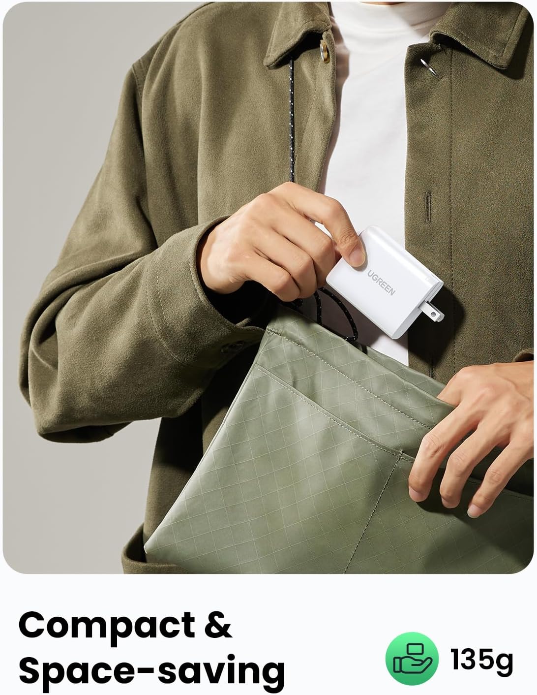 UGREEN 65W USB Type C Wall Charger 3-Port Block Fast PPS Compatible with MacBook Pro/Air, iPad Pro/Air, iPhone 16/15/14/13/12 Pro Max, Galaxy S25 S24 S23, S22, Steam Deck and More