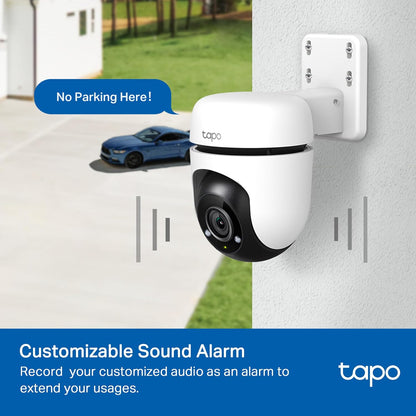 TP-Link Tapo 2K QHD Pan/Tilt Outdoor Wired Security Wi-Fi Camera, 360° Visual Coverage, Starlight Full-Color Night Vision Up to 98ft, Person/Pet/Venicle Detection,Physical Privacy Mode(Tapo C520WS)