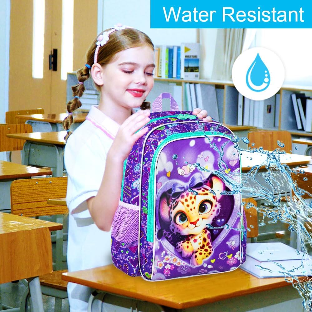 3pcs Backpack for Boys and Girls, 16” Kids Kindergarten Bookbag with Lunch Box, Cute Elementary Backpacks for Boy Girl