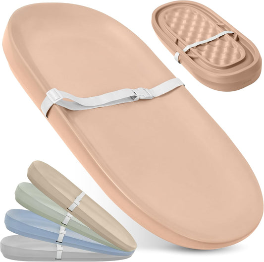 Waterproof Baby Changing Pad - Easy to Clean, Lightweight & Portable - Large Foam Cushion for Comfort - Jool Baby (Peach)