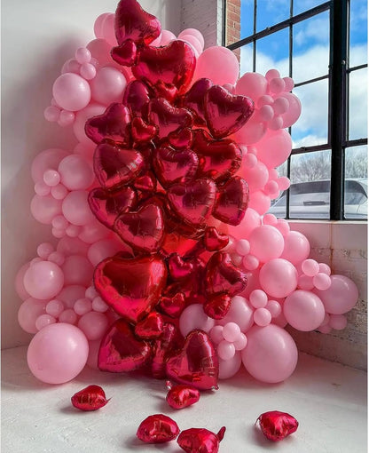 Gold Metallic Chrome Latex Balloon Arch Kit, 102PCS 18In 12In 10In 5In Arch Garland For Festival Picnic, Engagement, Wedding, Birthday Party, Gold Theme Anniversary Decoration With 33FT Ribbon