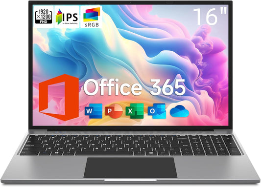 jumper 16 Inch Laptop, 4GB RAM 128GB Storage Expandable 1TB, 5305U Processor, Office 365 1-Year Subscription, 1200p IPS FHD Display, Windows 11 Computer with Stereo Speakers, WiFi-5, HDMI