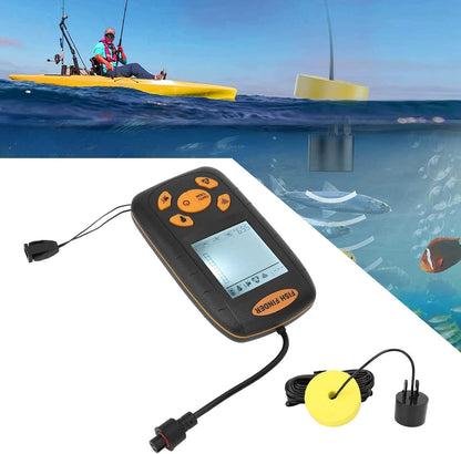 Portable Fish Finder, Handheld LCD Sonar Sensor, Depth Detector for Kayak Boat Lake, Fishfinder with 5 Tier Sensitivity, Ideal for Ice Shore Sea Fishing