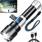Flashlight Rechargeable 990000 High Lumens, Super Bright LED Flash Light with LCD Digital Display, Tactical Flashlights with IPX7 Waterproof, 6 Modes Brightest Flashlight for Camping, Emergency
