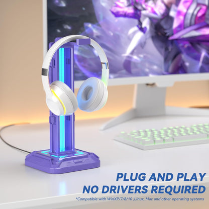 Purilite Select RGB Headphone &amp; Controller Stand